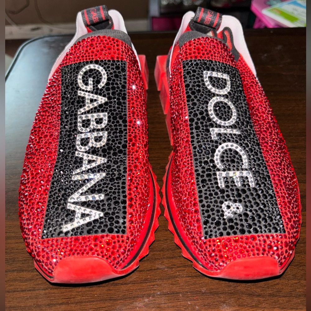 Dolce & Gabbana Bling Red Sorrento Sneaker
